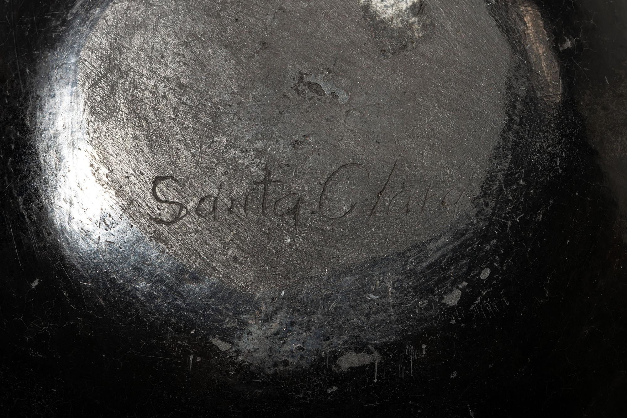 Santa Clara Blackware Pottery Bowl
