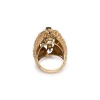 PERIDOT, GREEN TOURMALINE, AND DIAMOND RING