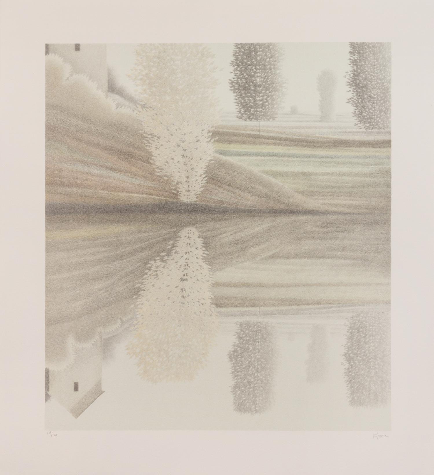 Robert Kipniss, (American, b. 1931), Refelctions of a Pole Tree