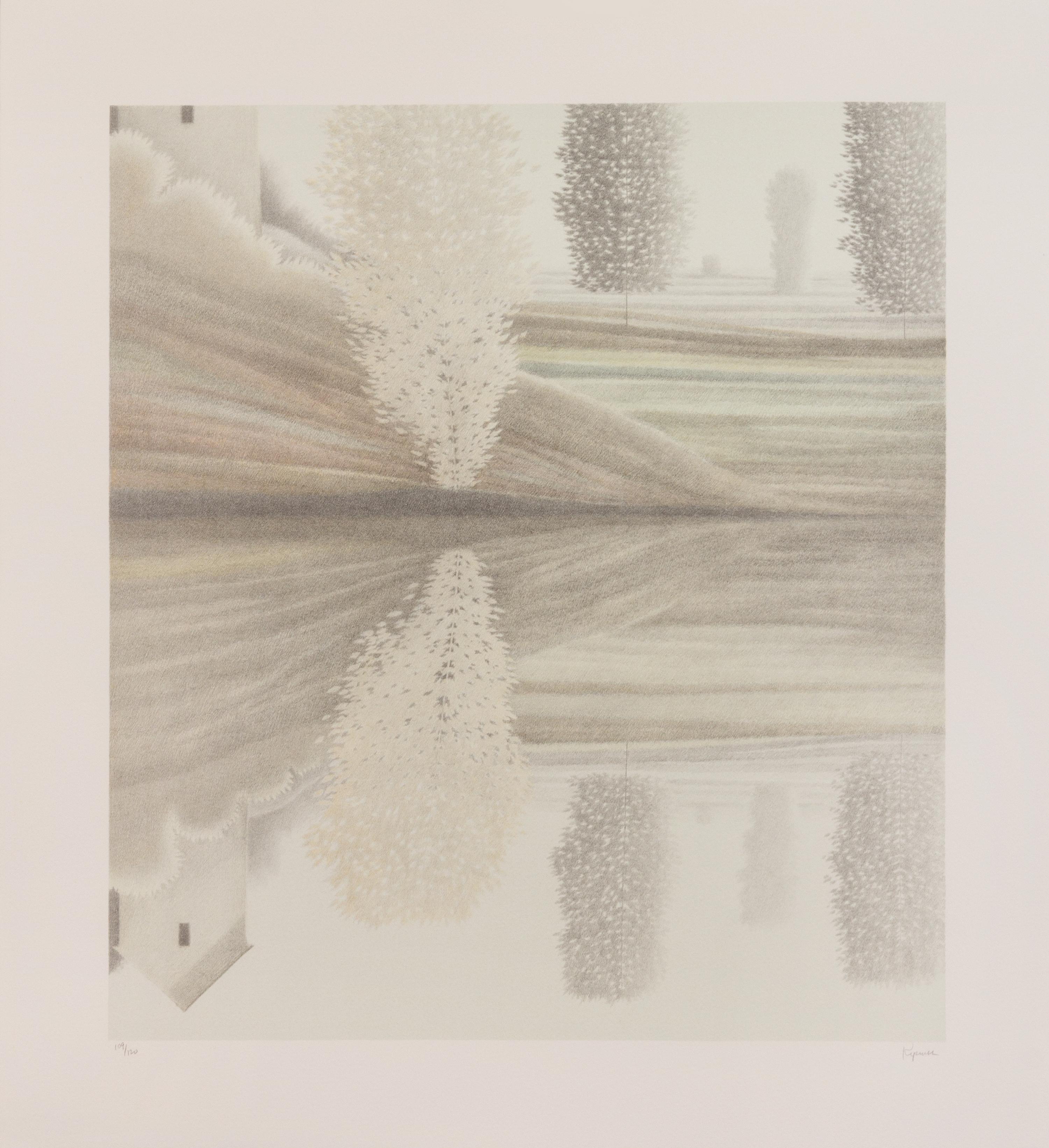 Robert Kipniss, (American, b. 1931), Refelctions of a Pole Tree