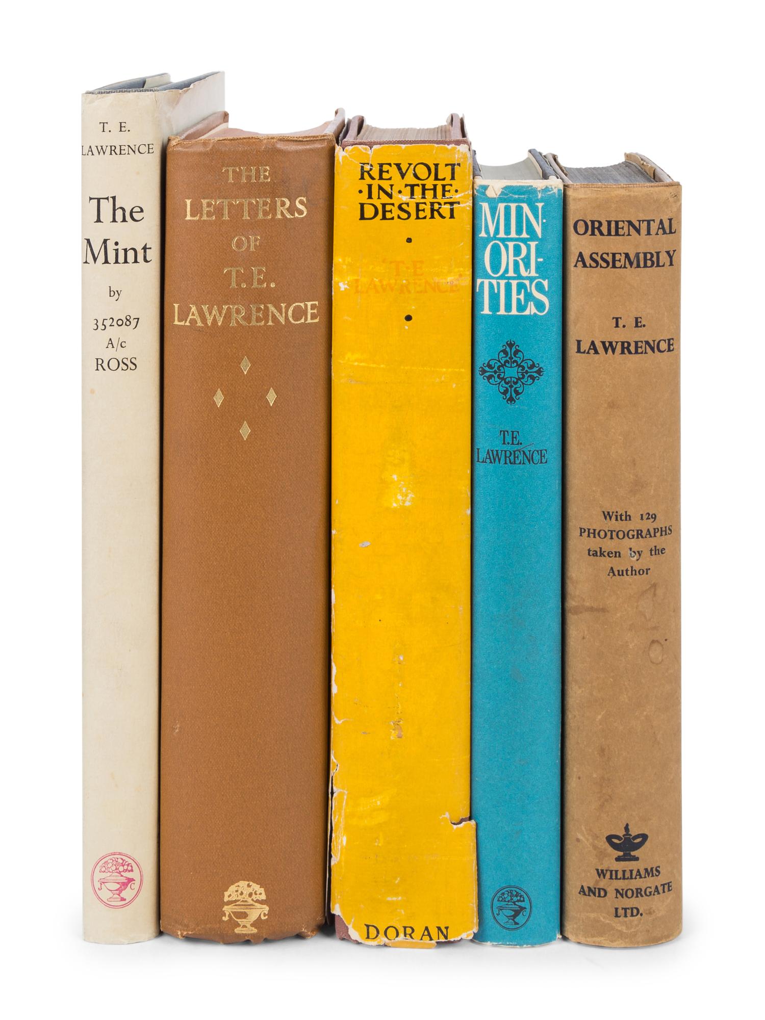 LAWRENCE, Thomas Edward (1888-1935). A group of 5 works, comprising: