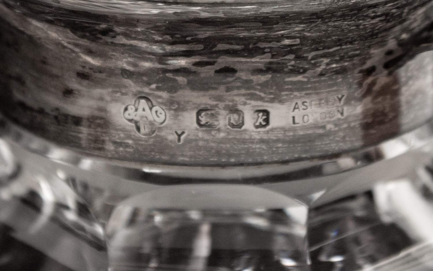 An Asprey & Co. Silver-Mounted Cut Glass Decanter