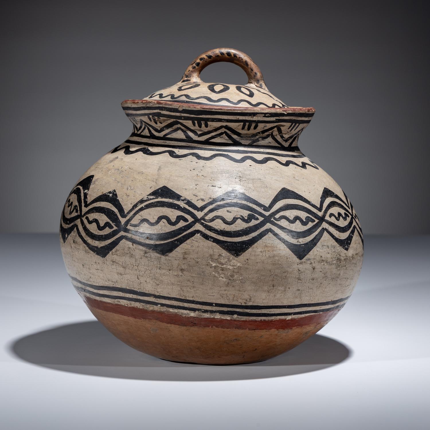 Tesuque Lidded Pottery Jar
