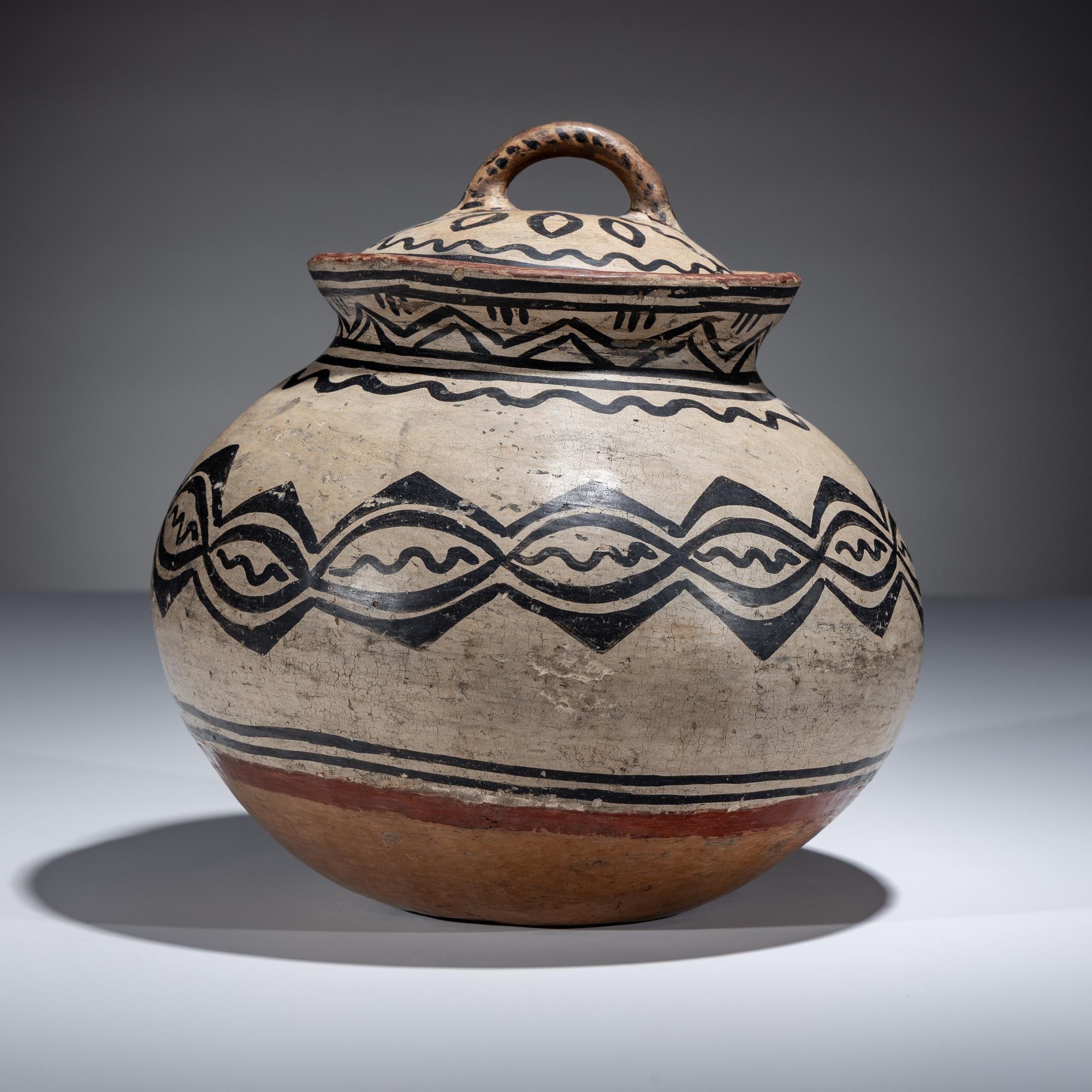 Tesuque Lidded Pottery Jar