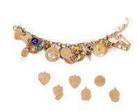 YELLOW GOLD CHARM BRACELET