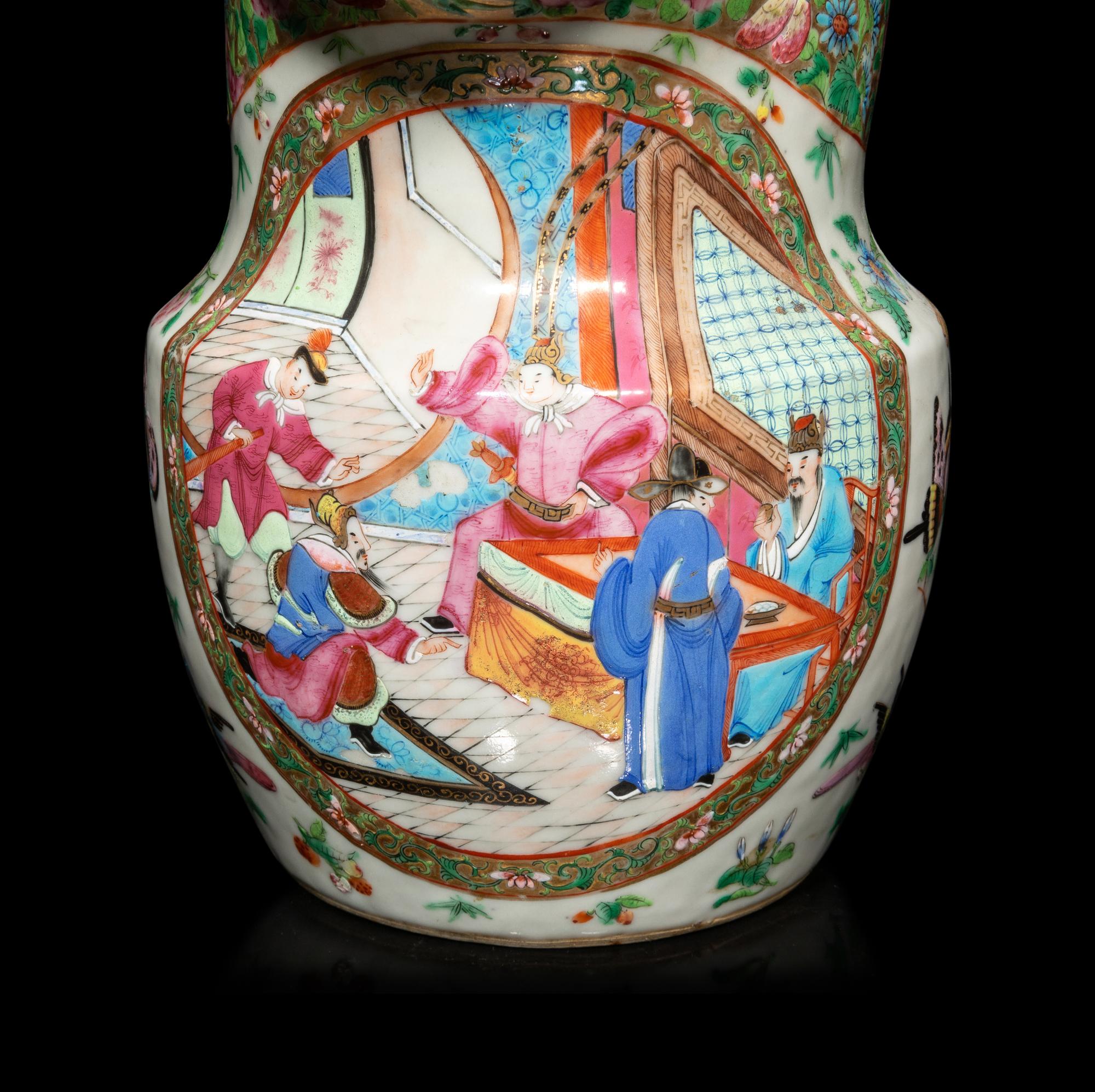 Three Chinese Export Rose Medallion Porcelain Wares