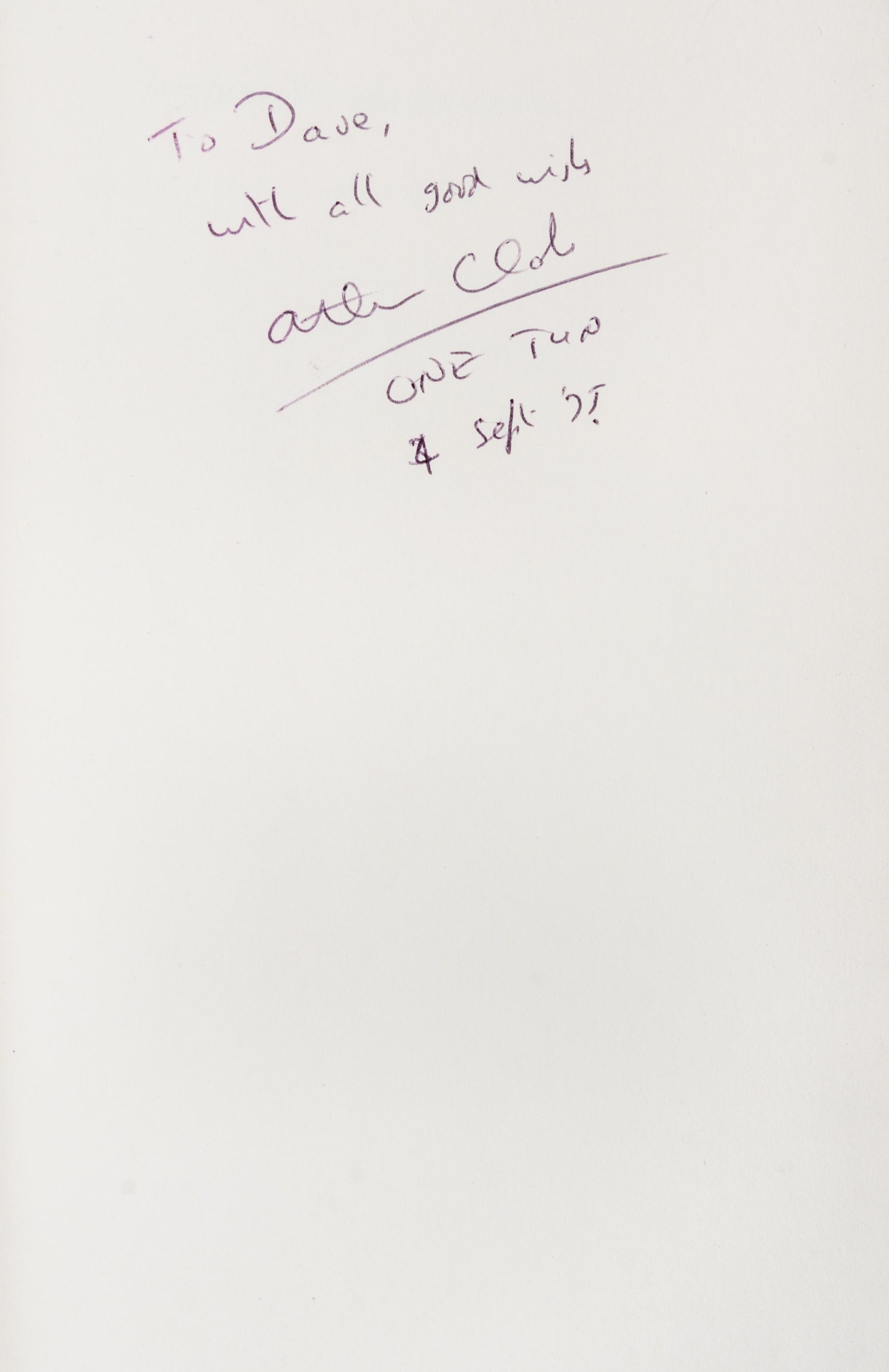 CLARKE, ARTHUR C. Across the Sea of Stars. New York, 1959. First edition thus, signed.