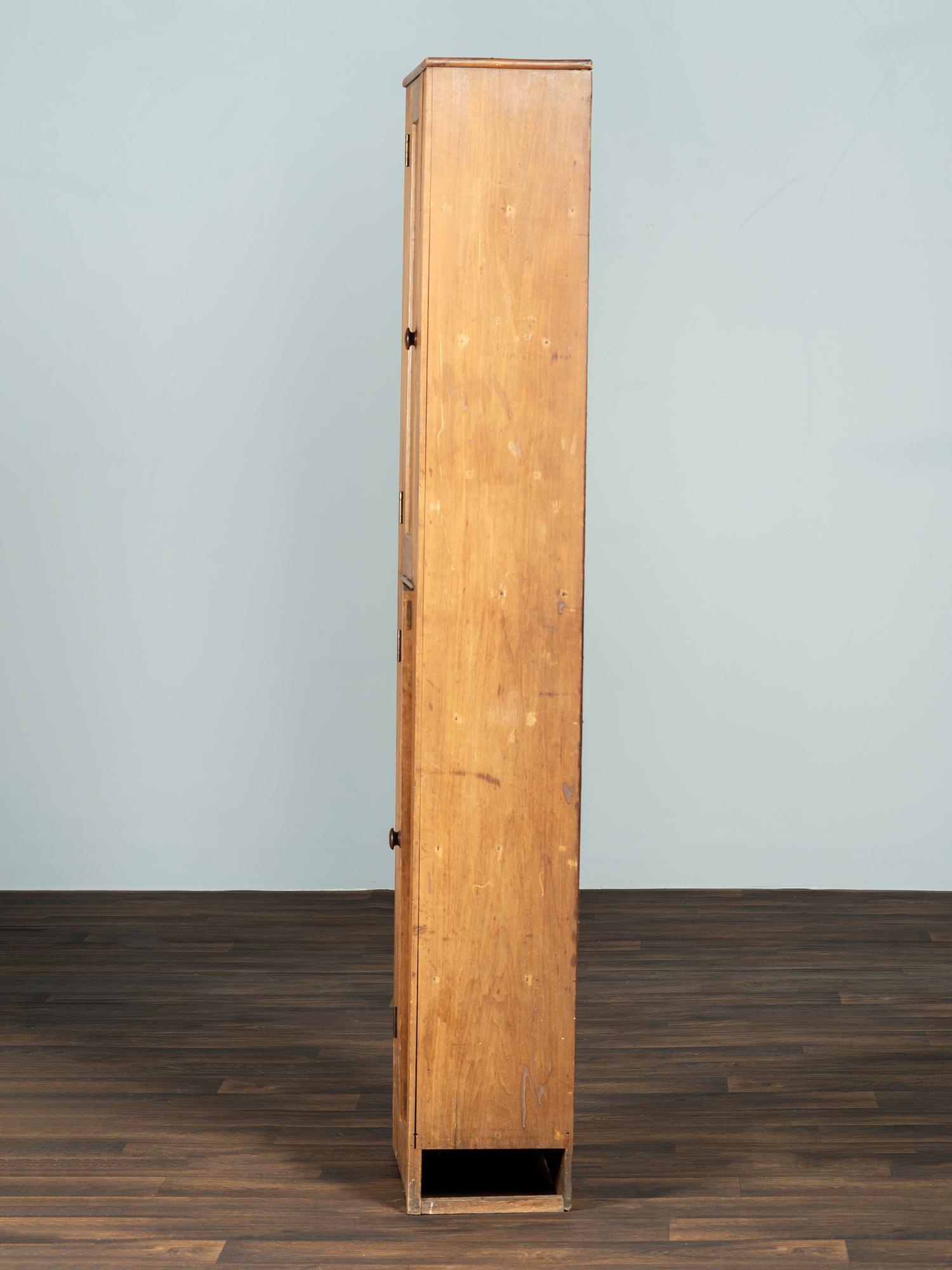 A Shaker Cherry and Pine Wall Cupboard