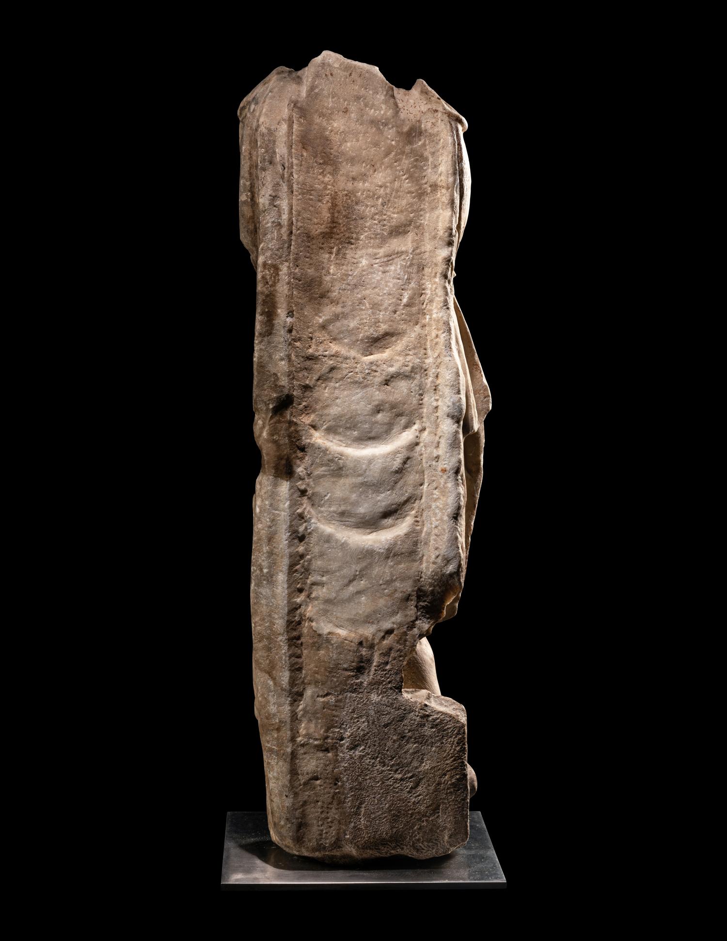A Roman Marble Trapezophorus in the Form of a Barbarian Captive