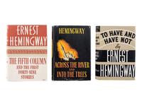 HEMINGWAY, Ernest (1899-1961). A group of 3 works by Hemingway, comprising: