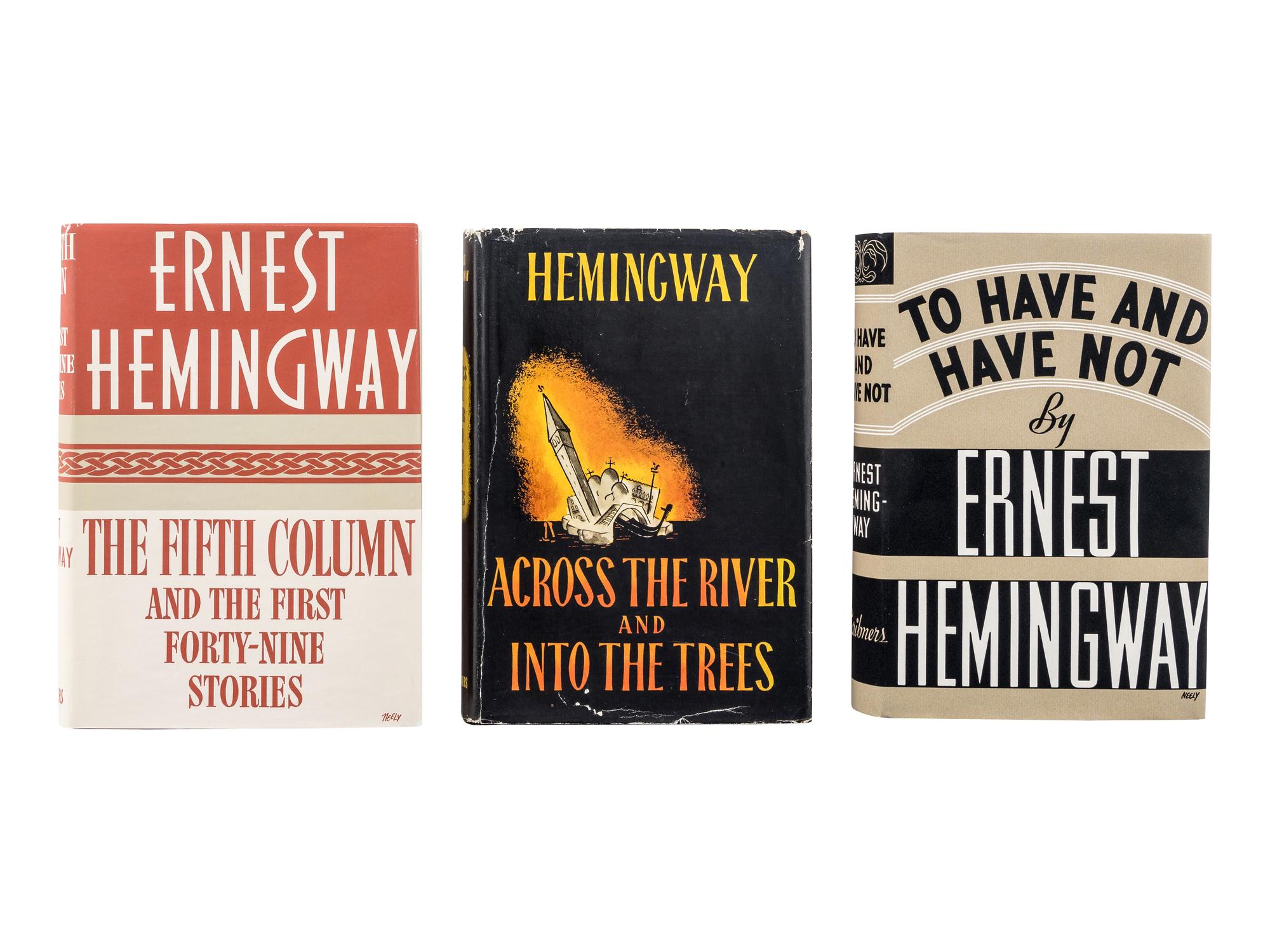 HEMINGWAY, Ernest (1899-1961). A group of 3 works by Hemingway, comprising: