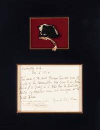 [LINCOLN ASSASSINATION]. A piece of President Abraham Lincoln's coat worn on the night of his assassination at Ford's Theatre, 14 April 1865.