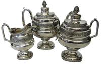Three piece silver tea service john crawford (active 1815-1841), new york, ny, and philadelphia, pa, circa 1820