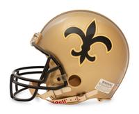 A New Orleans Saints Riddell Football Helmet Formerly Displayed at Mike Ditka's Restaurant