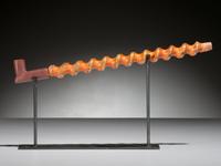 Eastern Plains Twisted and Painted Pipe Stem, with Catlinite Bowl