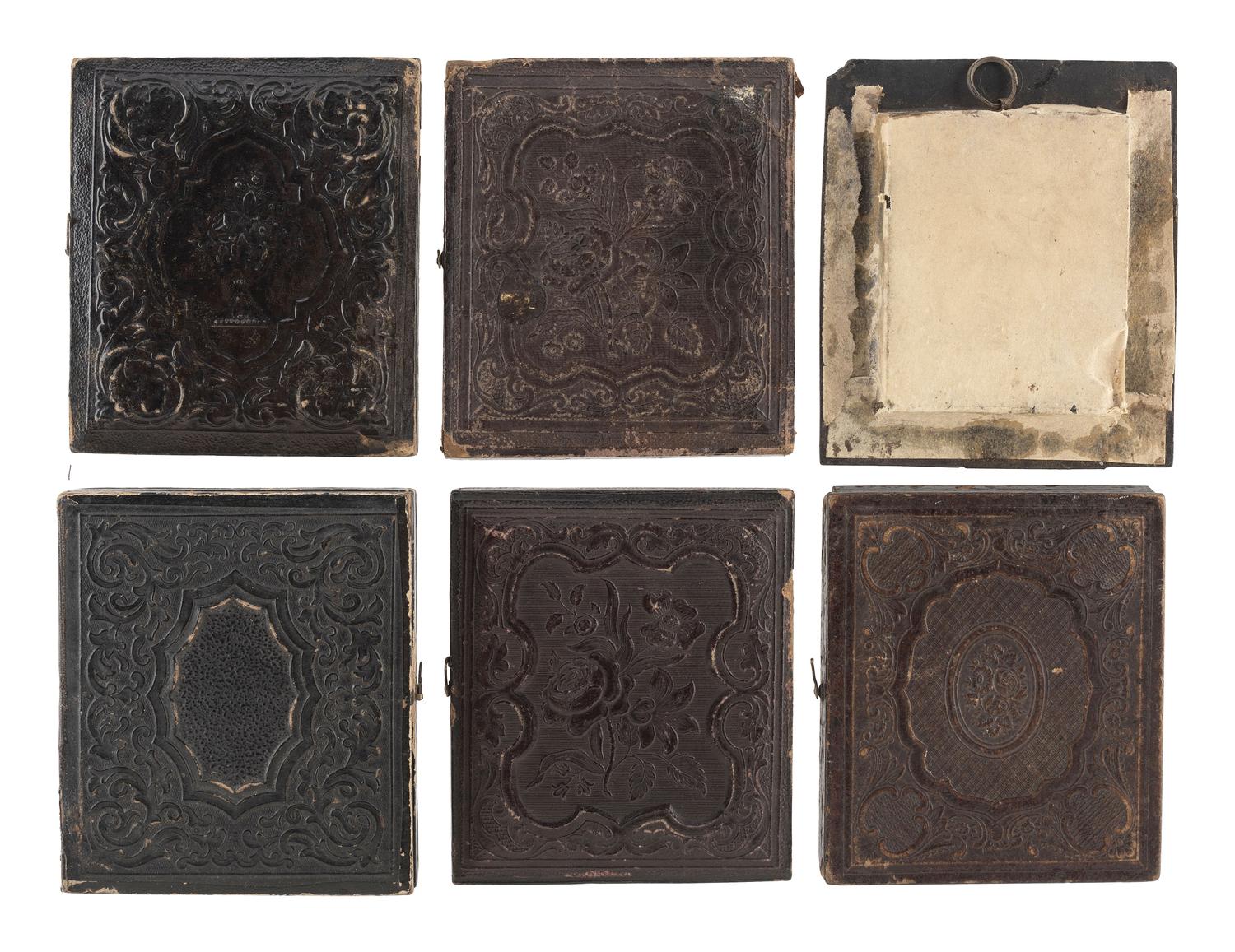 [EARLY PHOTOGRAPHY]. A group of 24 daguerreotypes, ambrotypes, tintypes, and CDVs of children of varying ages, incl. a young boy posed with his dog.