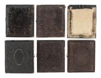 [EARLY PHOTOGRAPHY]. A group of 24 daguerreotypes, ambrotypes, tintypes, and CDVs of children of varying ages, incl. a young boy posed with his dog.