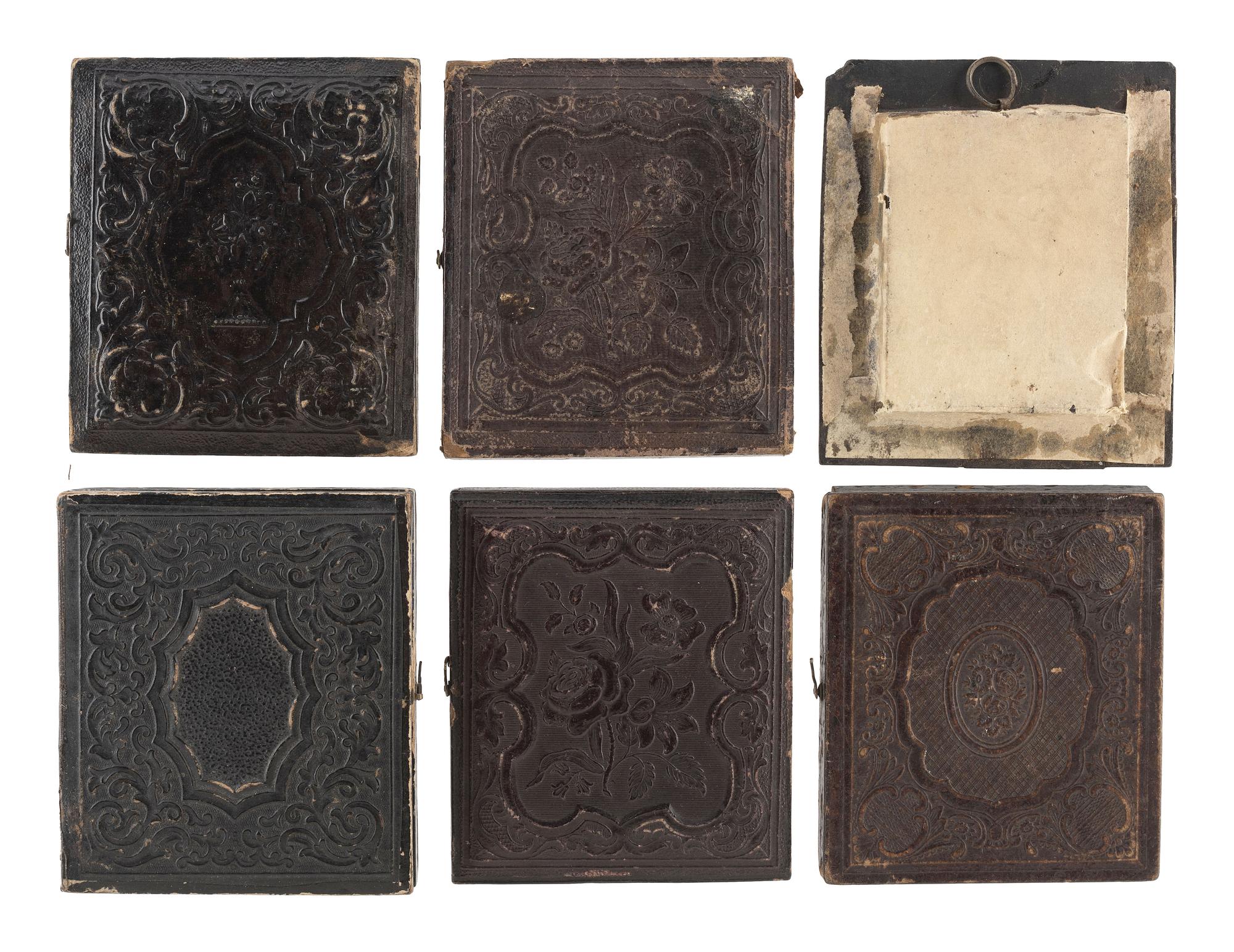 [EARLY PHOTOGRAPHY]. A group of 24 daguerreotypes, ambrotypes, tintypes, and CDVs of children of varying ages, incl. a young boy posed with his dog.