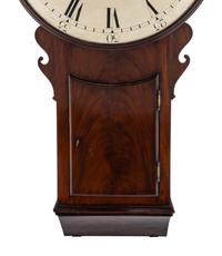 A Regency Figured Mahogany Wall Clock