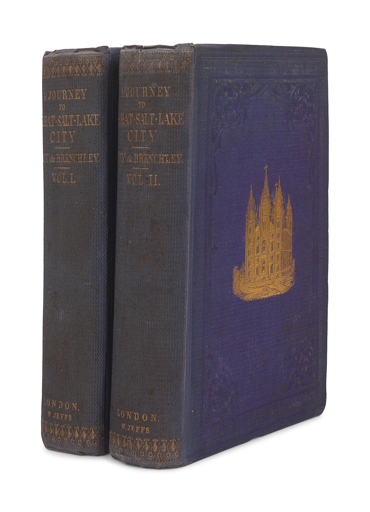 [MORMONISM]. REMY, Jules (1826-1893) and Julius BRENCHLEY (1816-1873). A Journey to Great-Salt-Lake City...With a Sketch of the History, Religion and Customs of the Mormons . London: W. Jeffs, 1861.