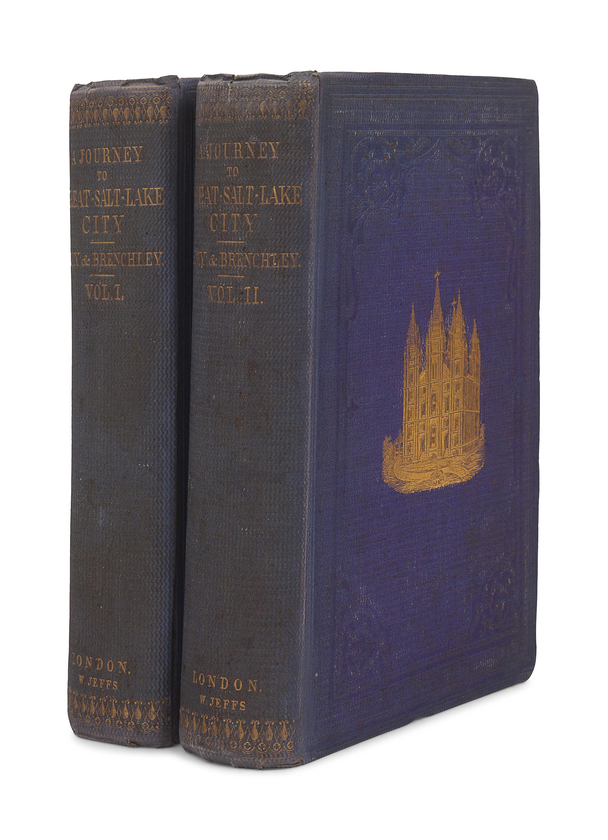 [MORMONISM]. REMY, Jules (1826-1893) and Julius BRENCHLEY (1816-1873). A Journey to Great-Salt-Lake City...With a Sketch of the History, Religion and Customs of the Mormons . London: W. Jeffs, 1861.