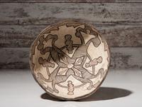 Zuni Polychrome Bowl, with Scalloped Rim