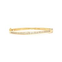 YELLOW GOLD AND DIAMOND BANGLE BRACELET