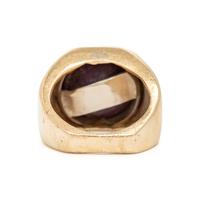 Yellow Gold and Star Purple Sapphire Ring