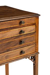 A George III Inlaid Mahogany Writing Desk