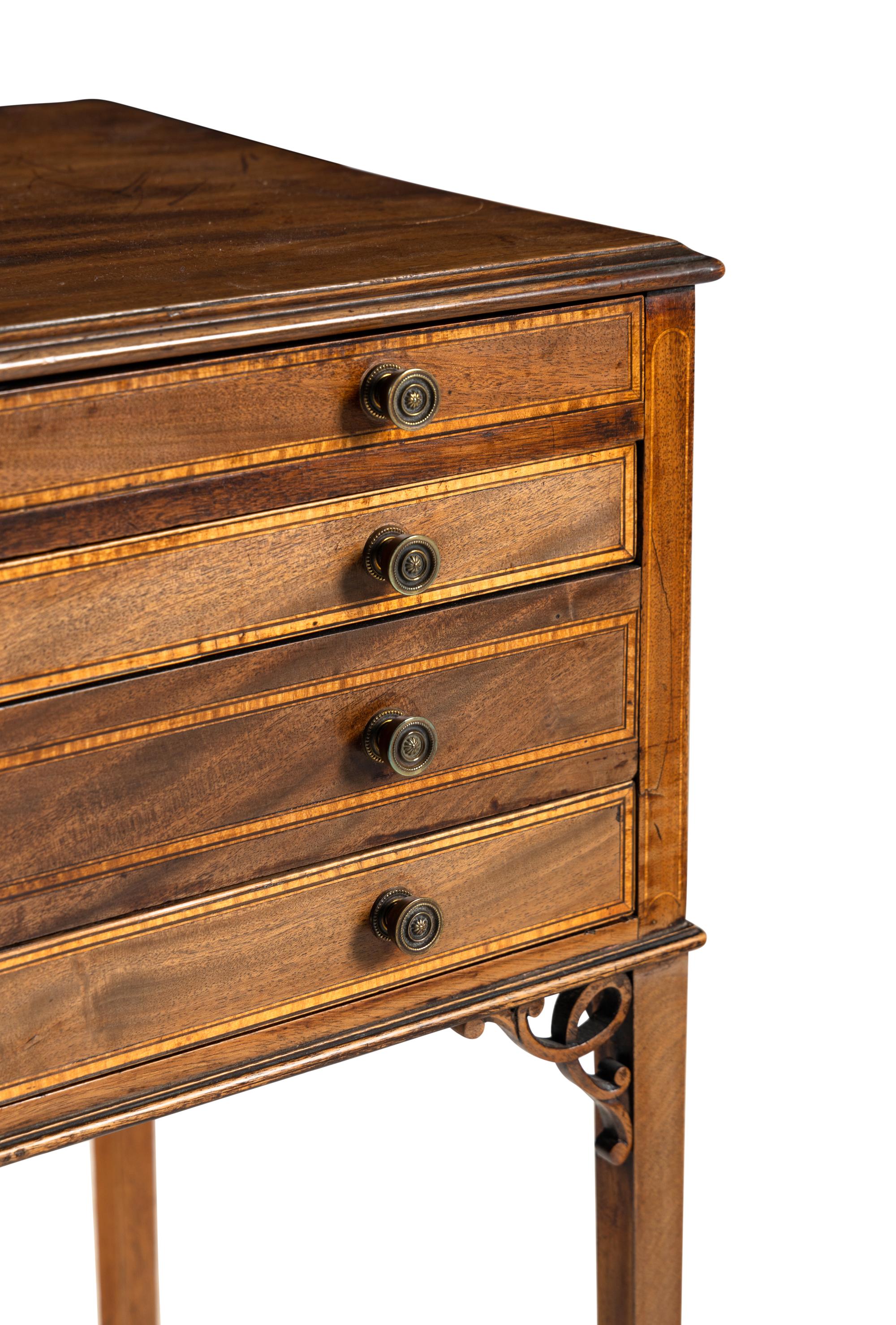 A George III Inlaid Mahogany Writing Desk