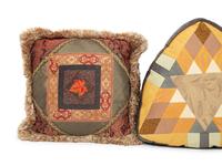 Two Pairs of French Patchwork Pillows