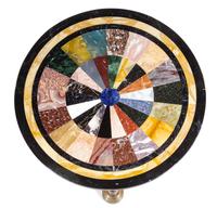 An Italian Polychrome Painted and Specimen Marble-Top Center Table