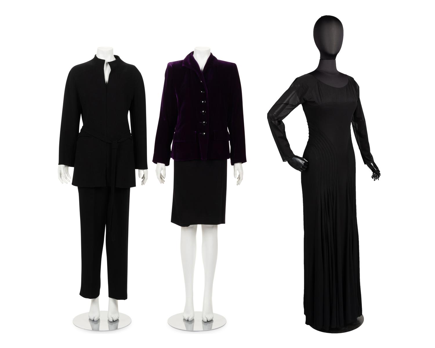 Three Designer Ensembles: Two Ralph Rucci and One YSL, 2000s
