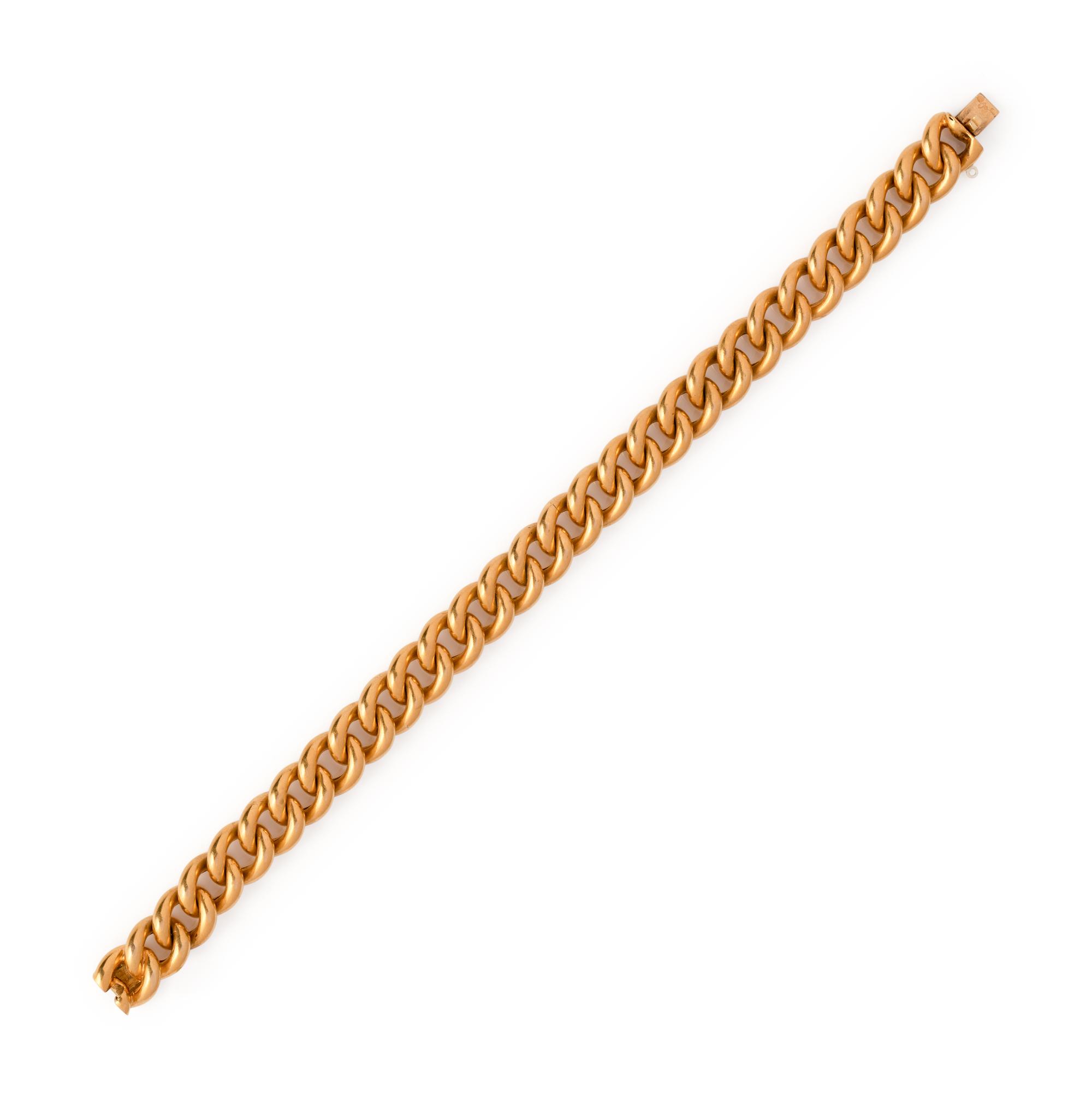 FRENCH, YELLOW GOLD BRACELET