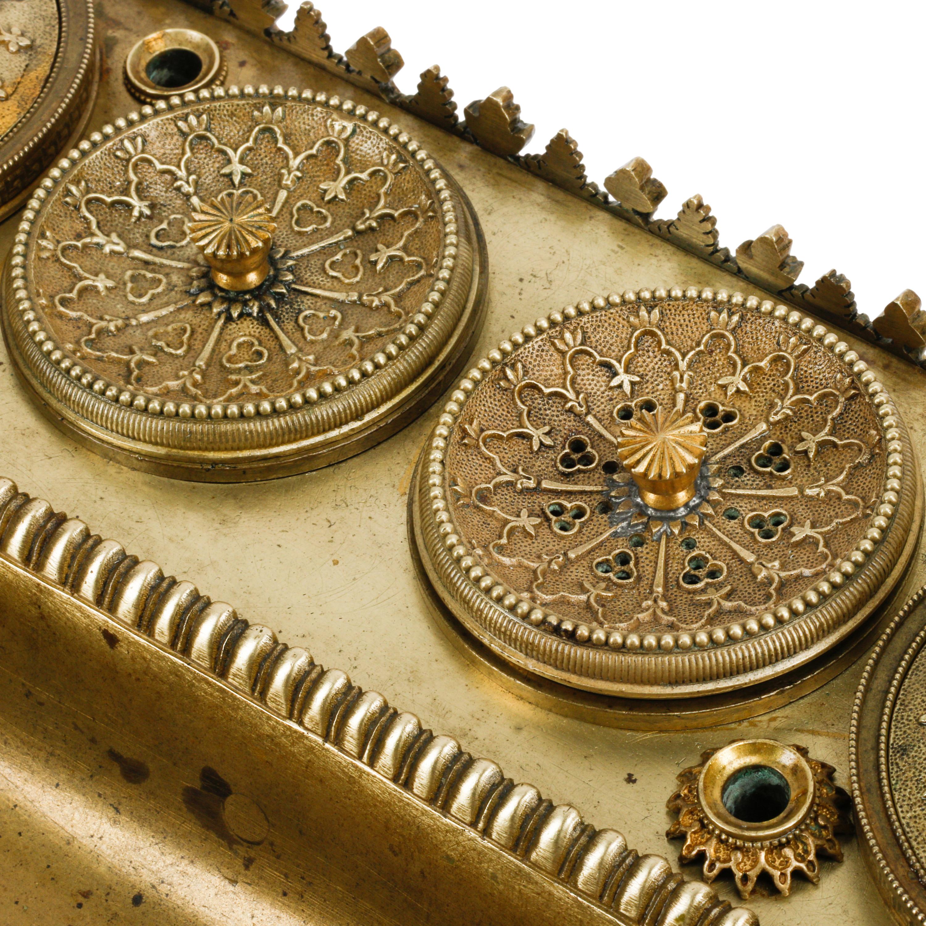 A Louis Philippe Gilt Bronze Inkwell