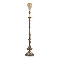A Baroque Style Silvered Metal Floor Lamp