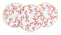 A Group of Raynaud Limoges Coral Decorated Porcelain Dinner plate diameter 11 3/4 inches. — 20TH CENTURY