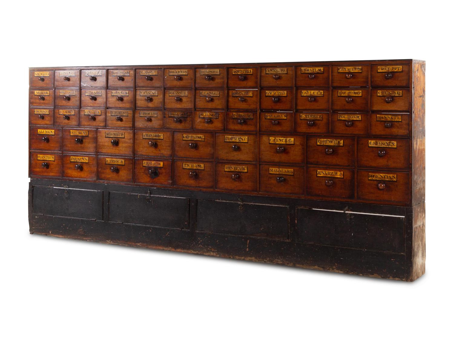A Victorian Stenciled Apothecary Cabinet