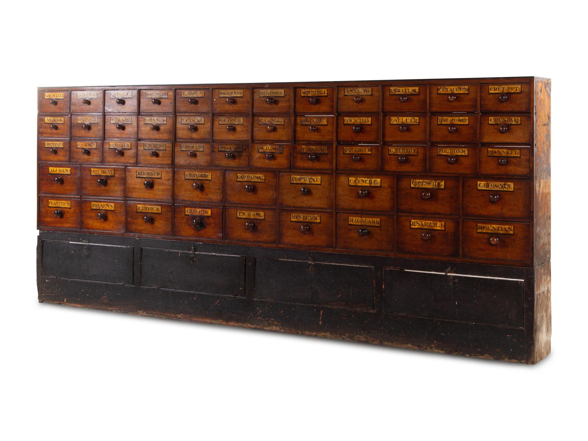 A Victorian Stenciled Apothecary Cabinet