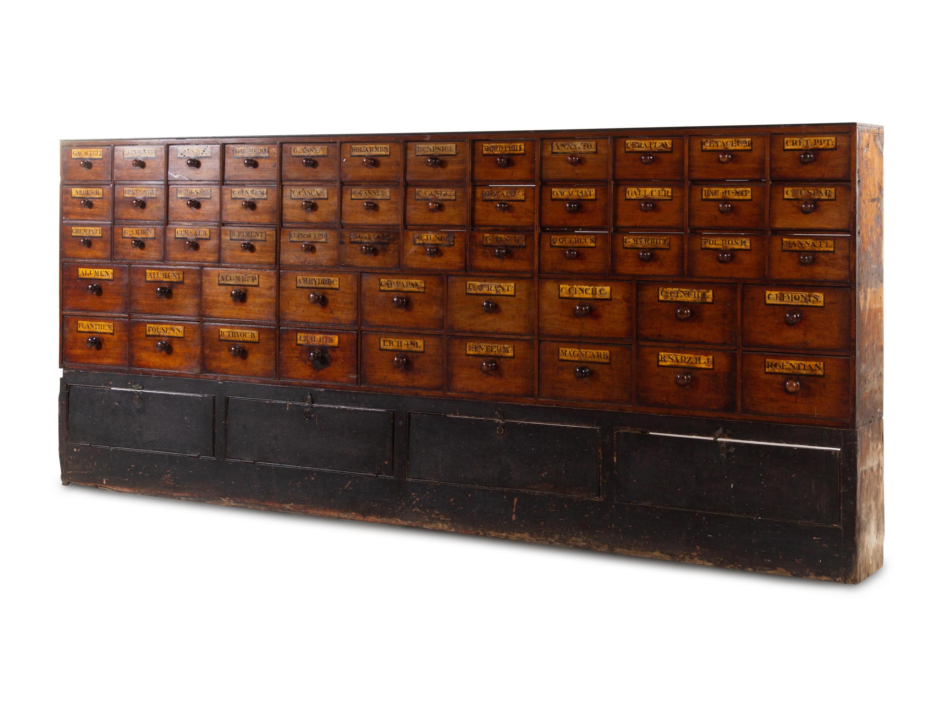 A Victorian Stenciled Apothecary Cabinet