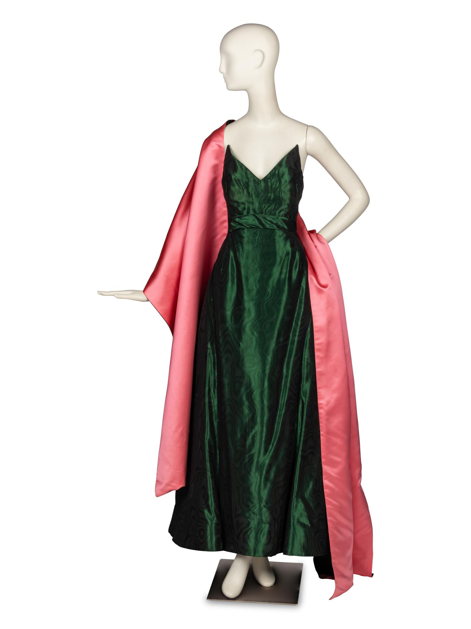 Arnold Scaasi; Custom Gown, Stole, and Matching Shoes