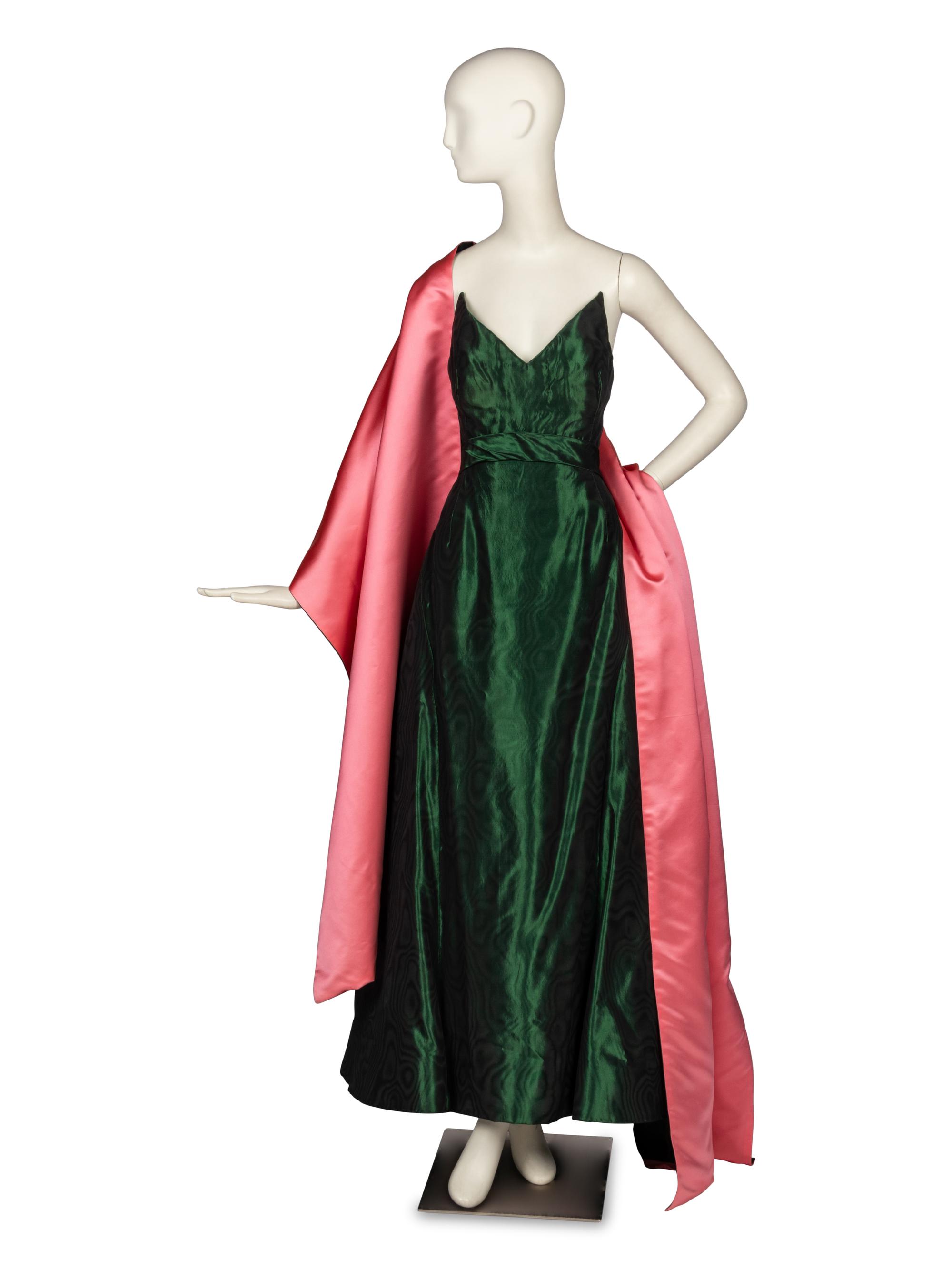 Arnold Scaasi; Custom Gown, Stole, and Matching Shoes