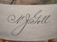An Impressive Masterwork Andrew Clemens (American, 1857-1894) Labeled Sand Bottle
