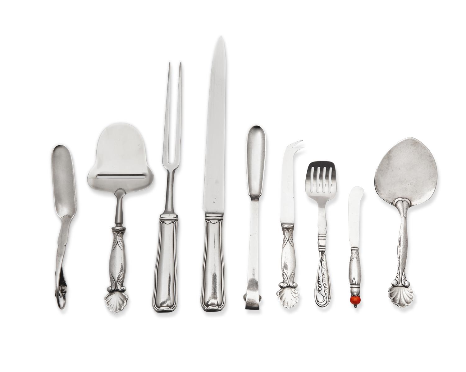 A Group of Georg Jensen Silver Flatware