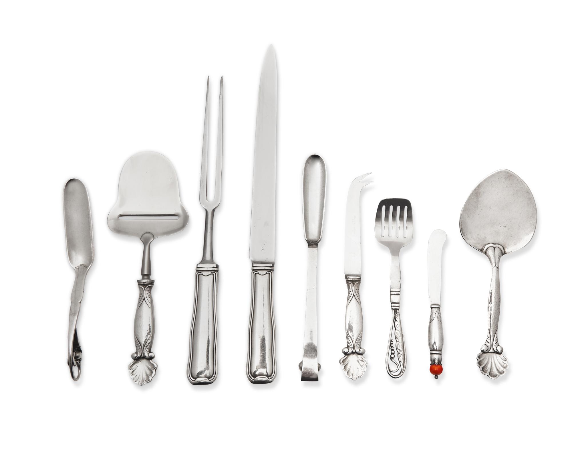 A Group of Georg Jensen Silver Flatware