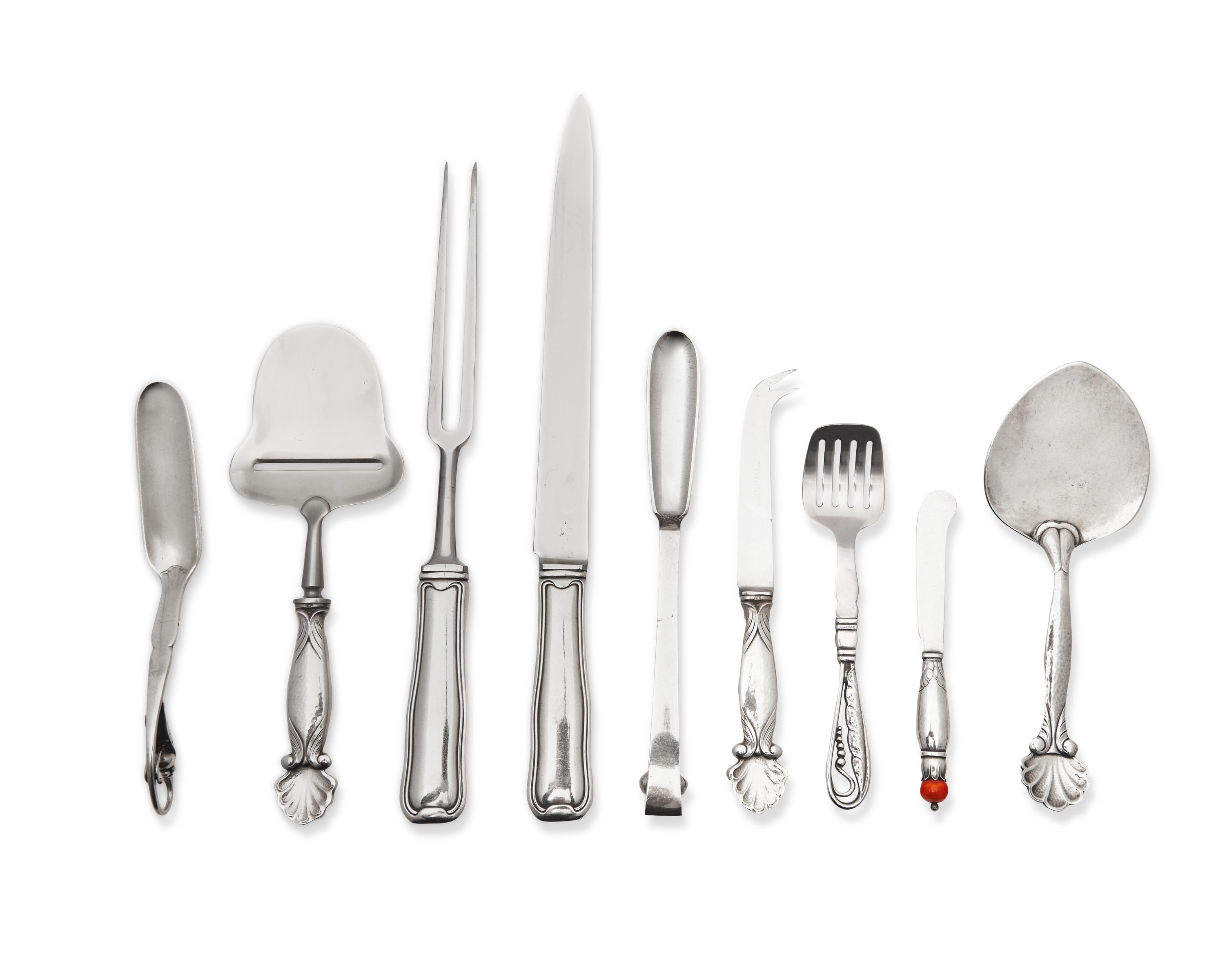 A Group of Georg Jensen Silver Flatware