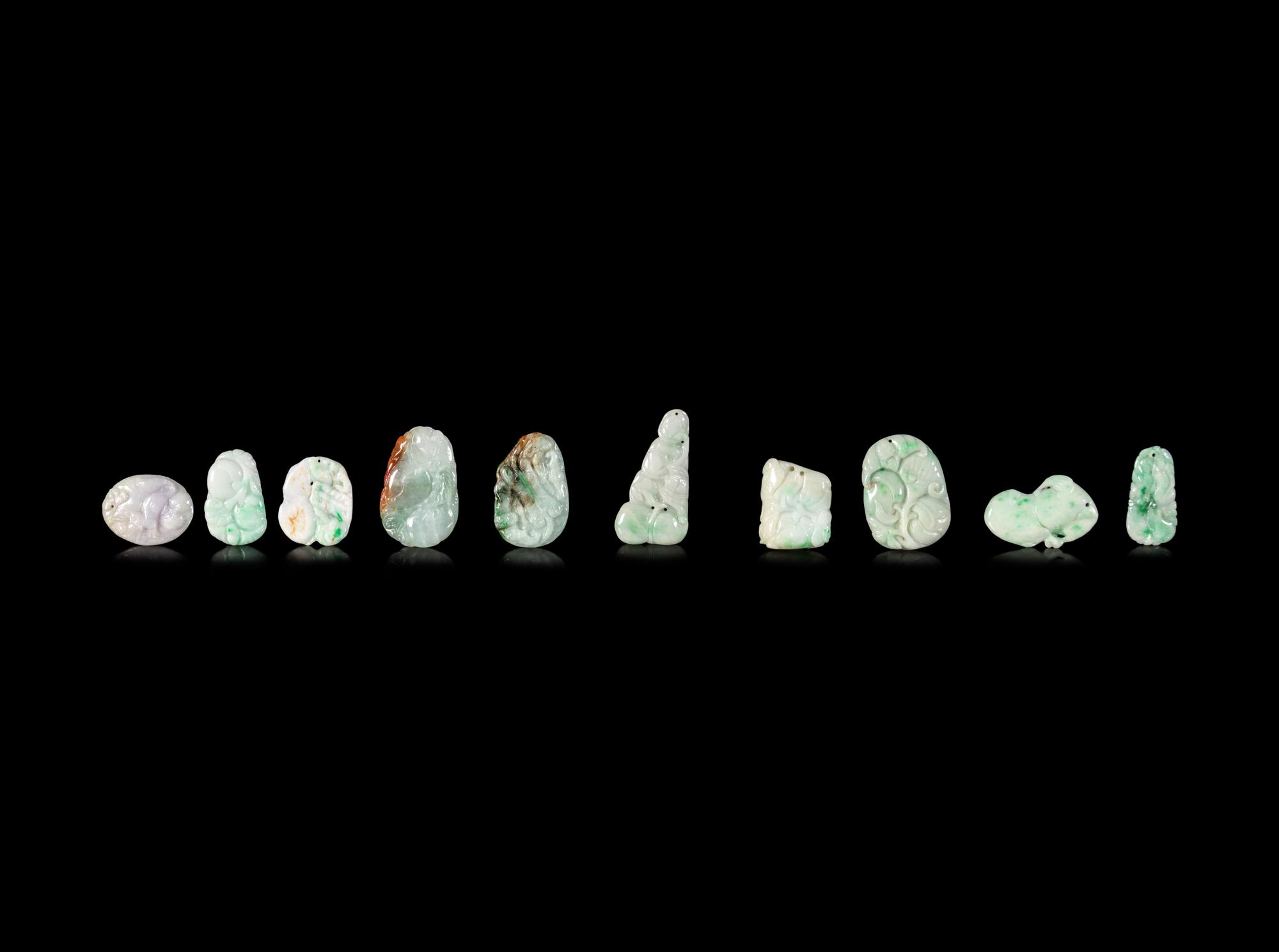 Twenty Chinese Jadeite Pendants