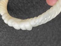 A Chinese white jade bangle 白玉手镯 Mid to late Qing dynasty ????