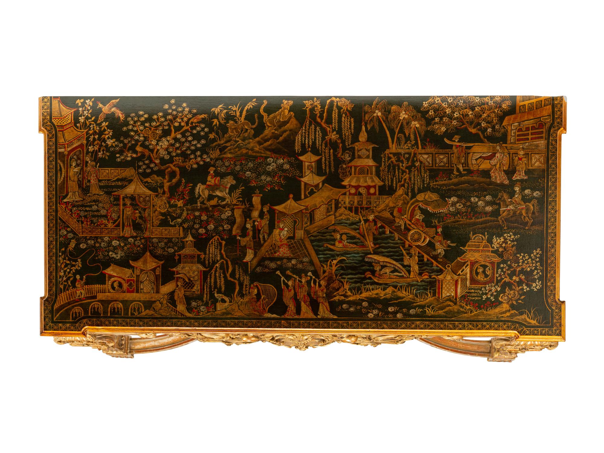 A Louis XIV Style Giltwood Console Table