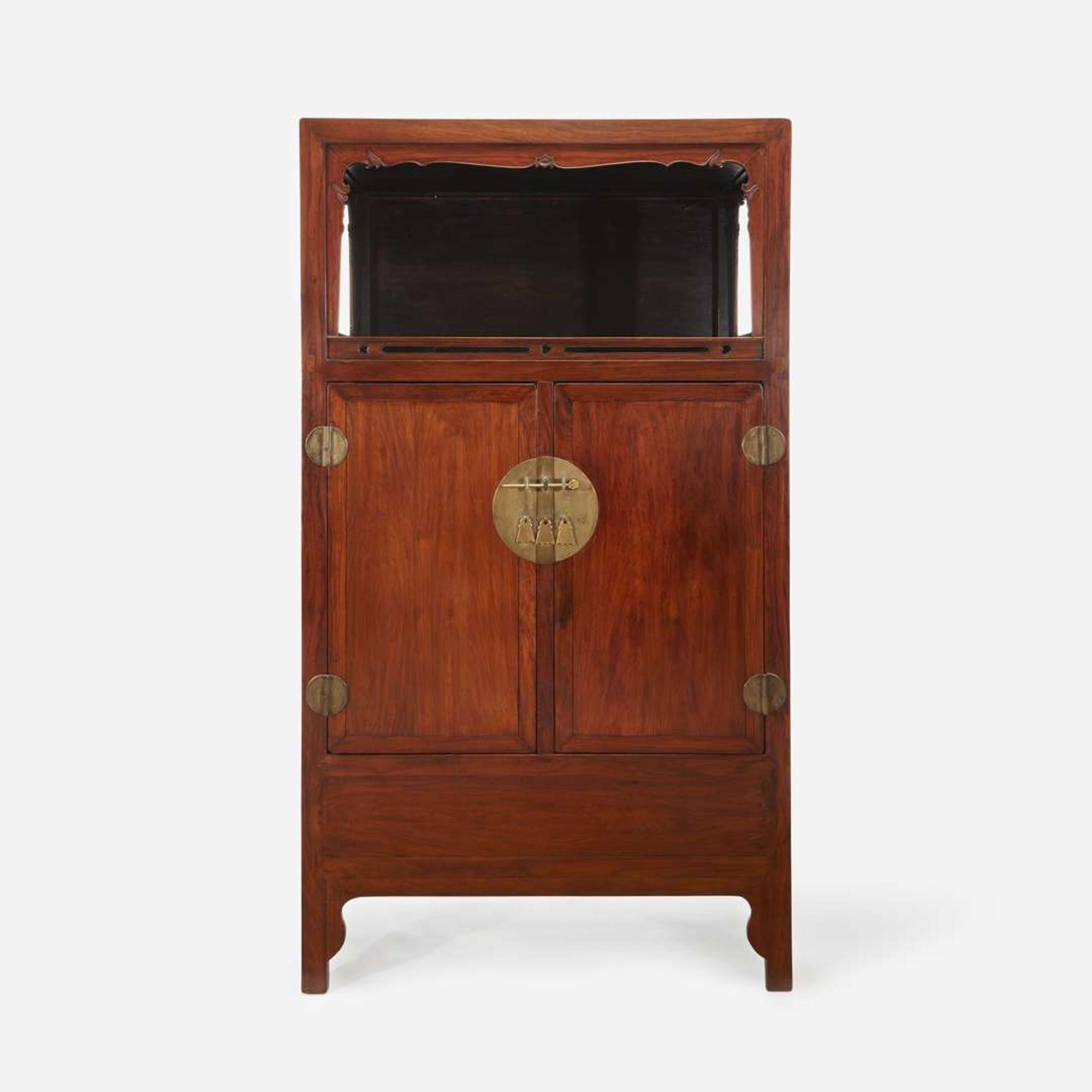 A Chinese Huanghuali and hardwood display cabinet, Lianggegui 19th/20th Century with later alterations
